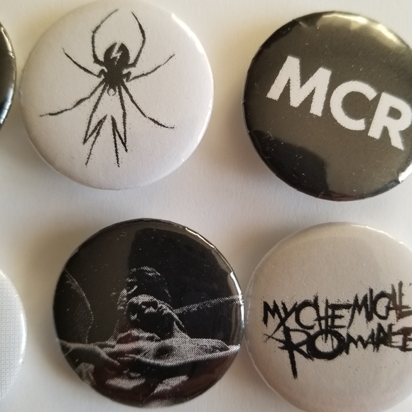 MCR My Chemical Romance Set of 9 Handcrafted Pins - Picture 3 of 7